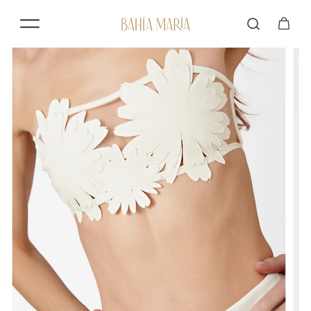 Bahia Maria Ivory Bikini Top NWT